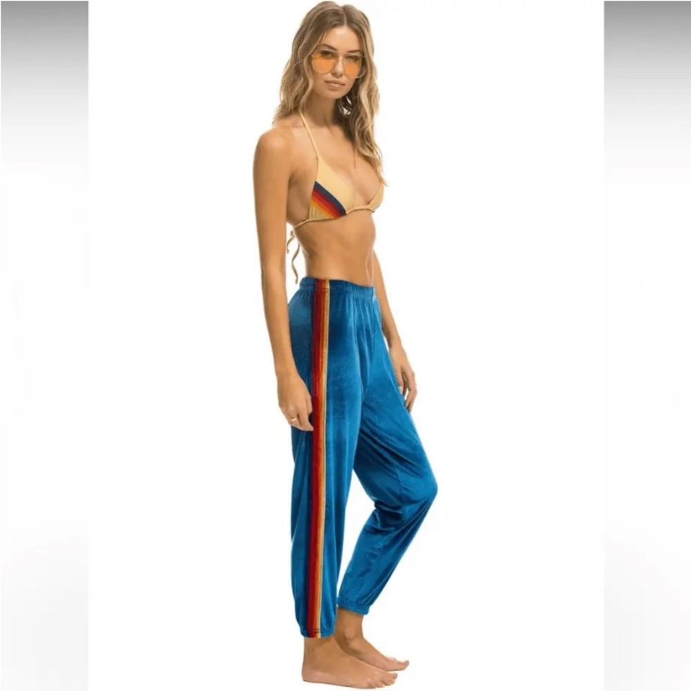 Aviator Nation , classic velvet royal blue sweatpants medium